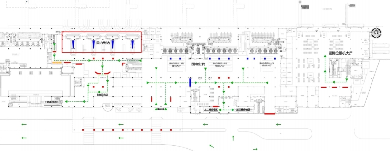 泉州晋江机场广告广告-国内到达行李厅LED屏套装位置图
