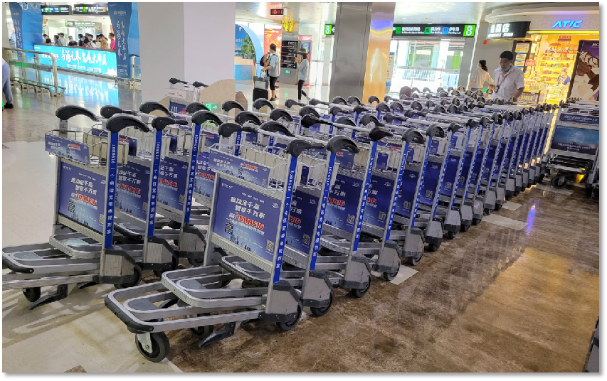 三亚凤凰机场广告-航站楼大手推车贴纸套装