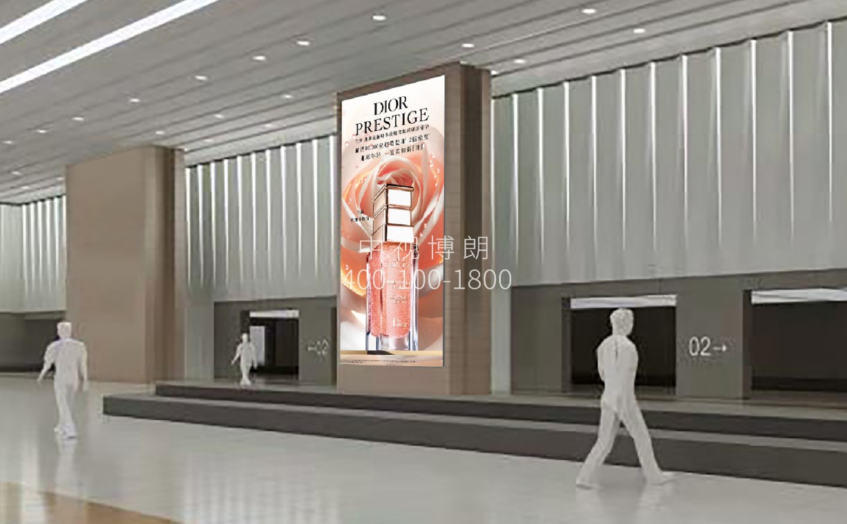 上海机场广告-浦东T1行李厅巨幅灯箱