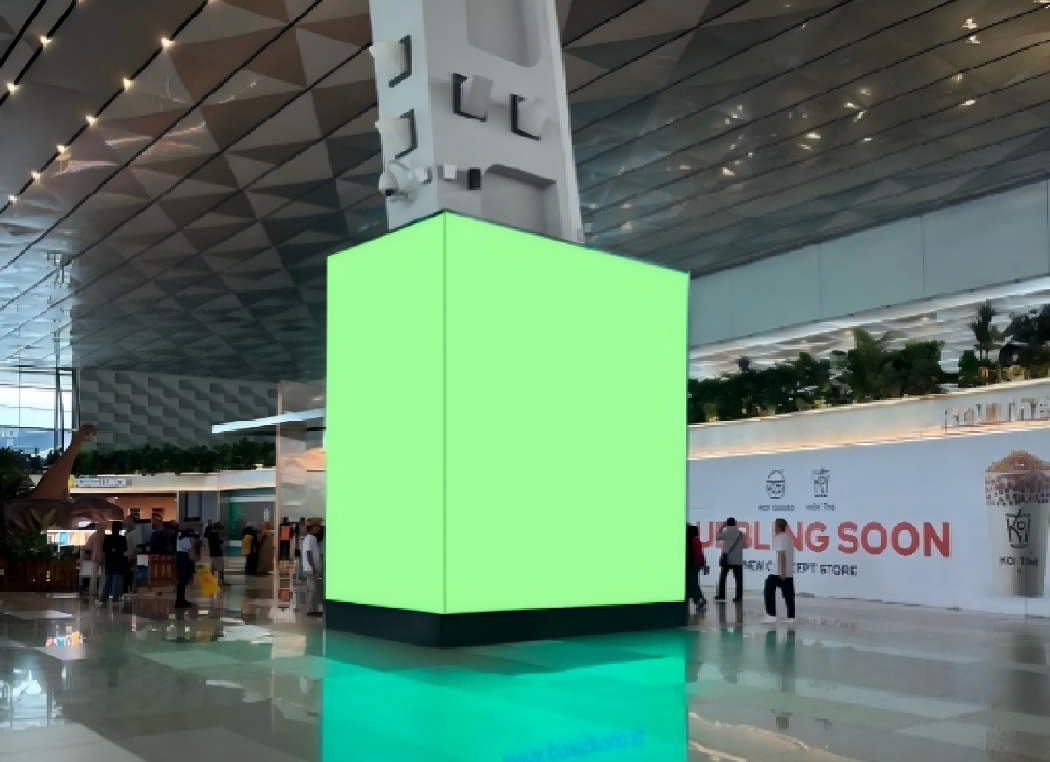 苏加诺哈达国际机场广告-国际出发区包柱LED屏