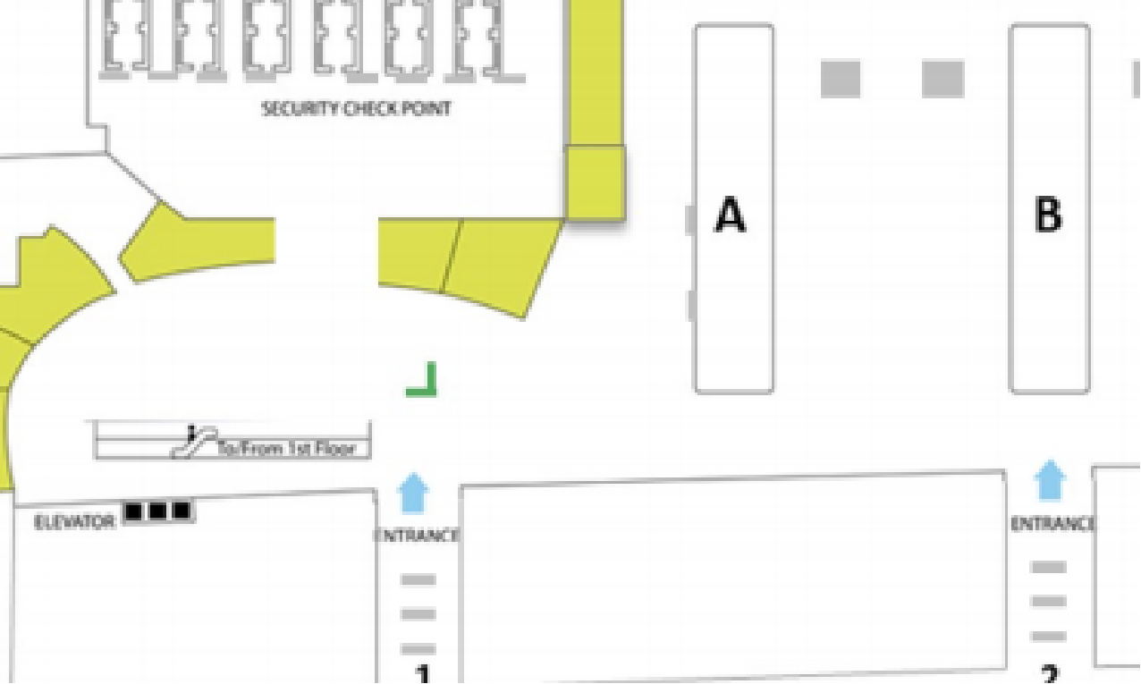 苏加诺哈达国际机场广告-国际出发区包柱LED屏点位图