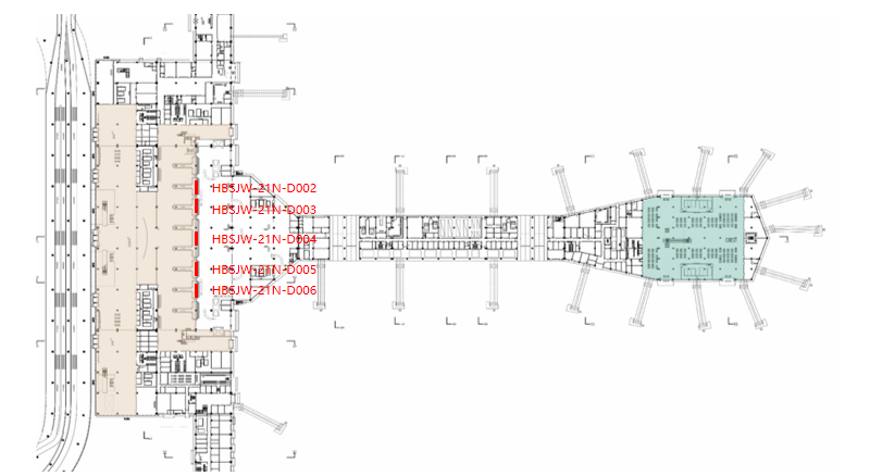 石家庄正定国际机场广告-T2到达行李厅灯箱套装位置图