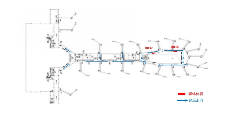 石家庄机场广告-到达通廊墙体灯箱5点位图