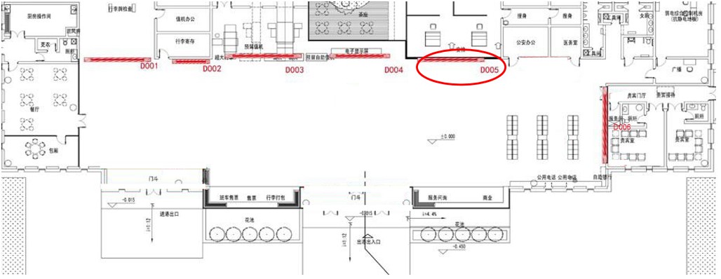 神农架机场广告-出发安检区灯箱D005点位图