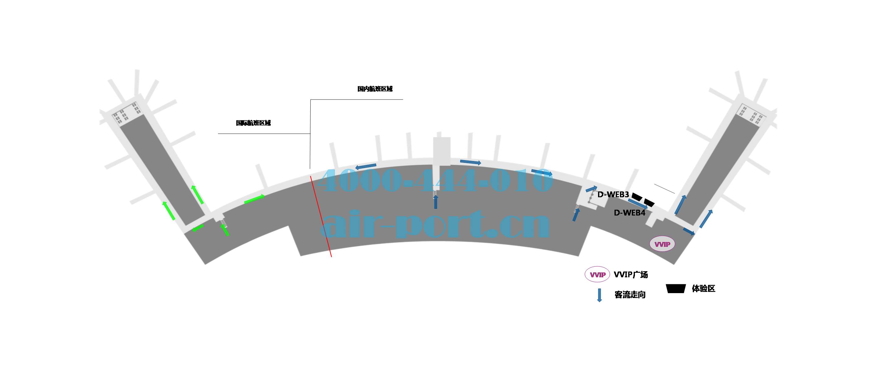 沈阳桃仙国际机场广告-国内出发候机体验区位置图