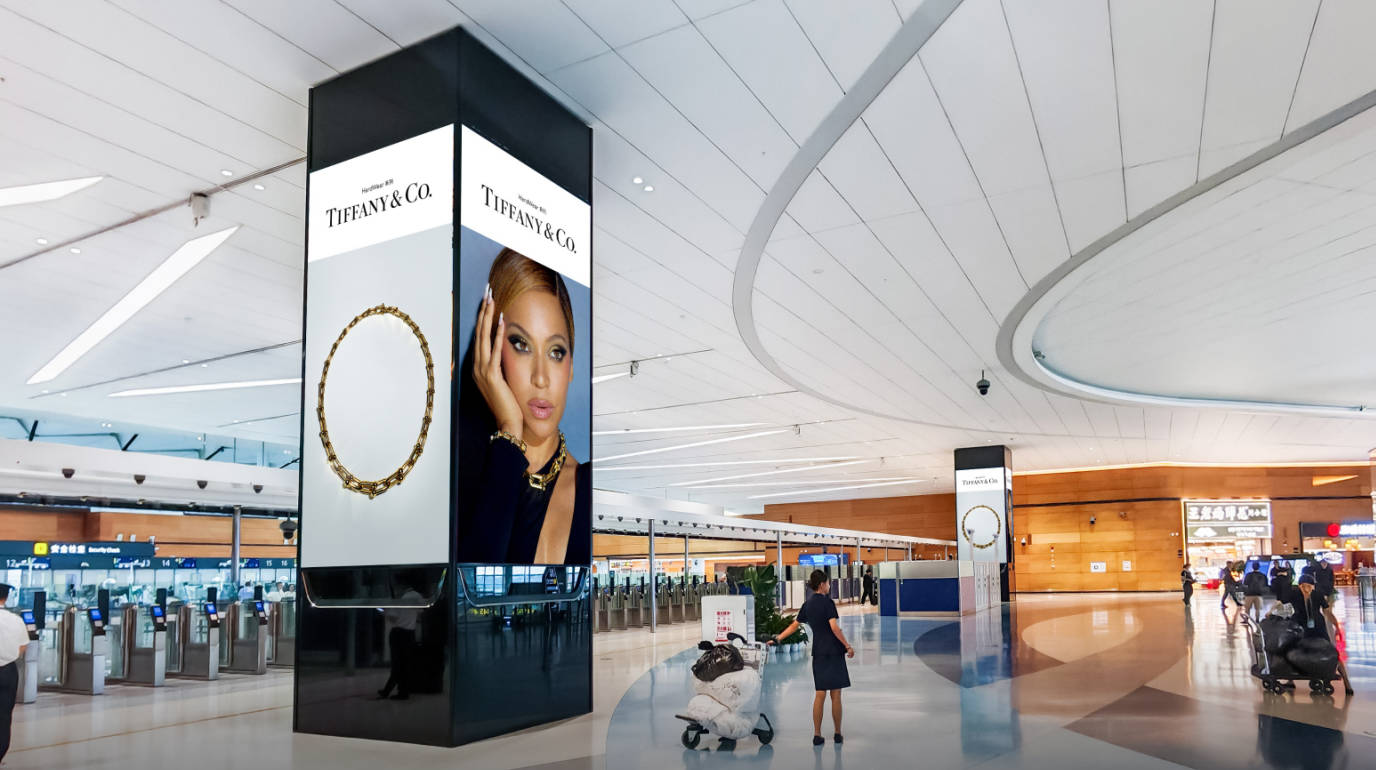 Chengdu Tianfu Airport advertisement-T1 International Security Inspection Area Pillar Light Box Set