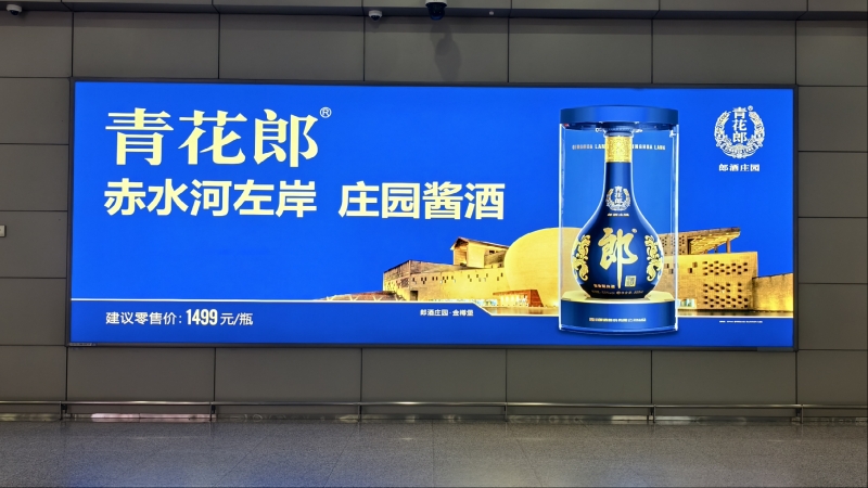 成都天府机场广告-T1T2国内行李厅墙体灯箱套装1