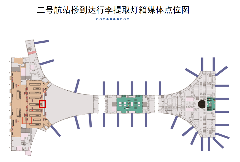 天津滨海国际机场广告-国内到达行李厅灯箱2位置图