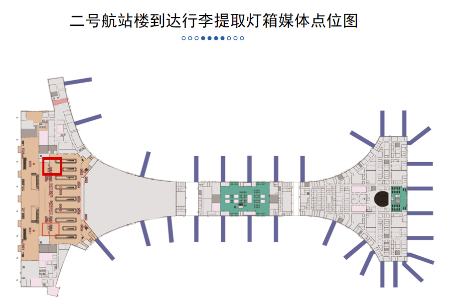 天津滨海国际机场广告-国内到达行李厅灯箱D061位置图