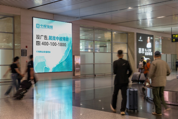 天津滨海国际机场广告-国内到达行李厅出口灯箱1