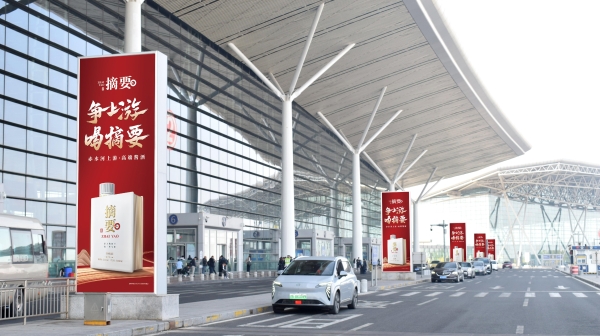 天津机场广告-机场出入口立式灯箱套装