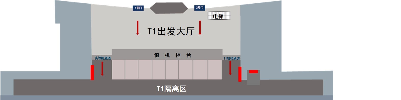 太原武宿国际机场广告-国内出发候机厅灯箱位置图
