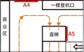 潍坊机场广告-出发候机厅贵宾室左侧灯箱点位图
