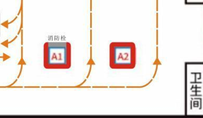 潍坊机场广告-出发候机厅包柱灯箱点位图