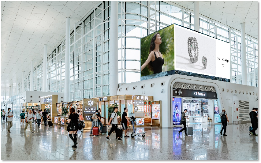 武汉天河机场广告广告-T3国内混流区LED大屏套装