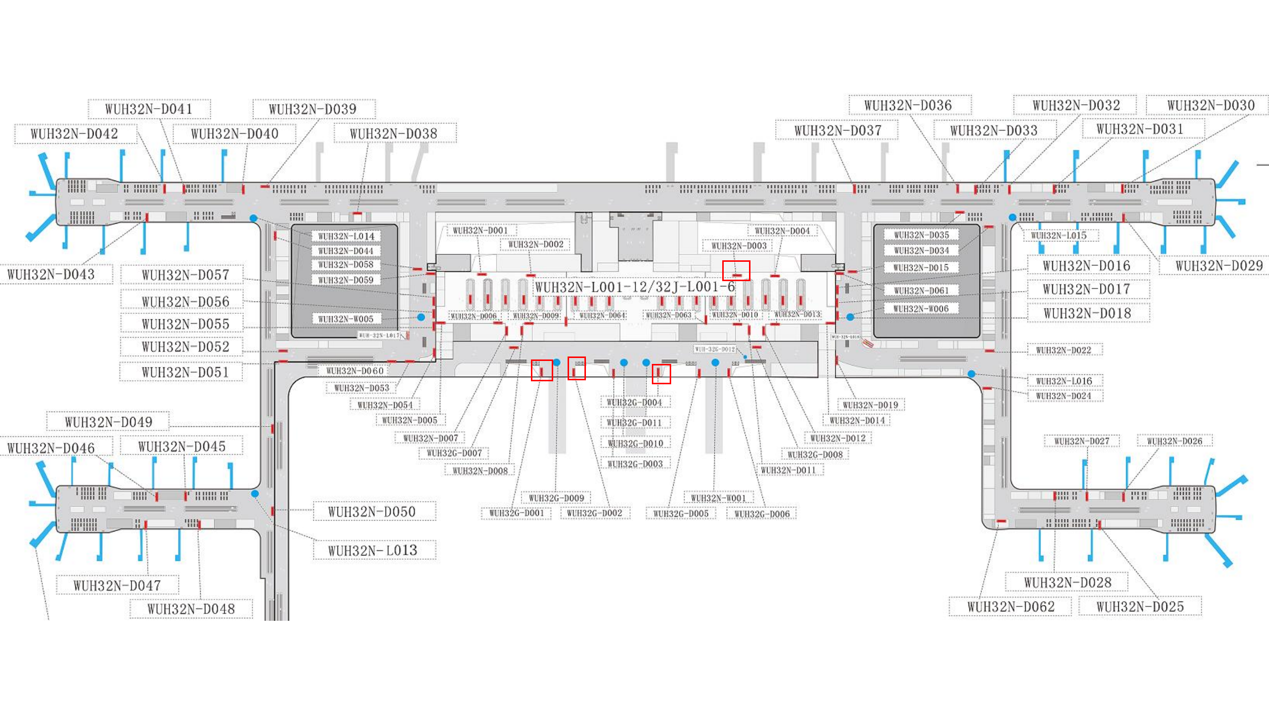 武汉天河机场广告广告-T3国内到达行李厅墙面灯箱位置图