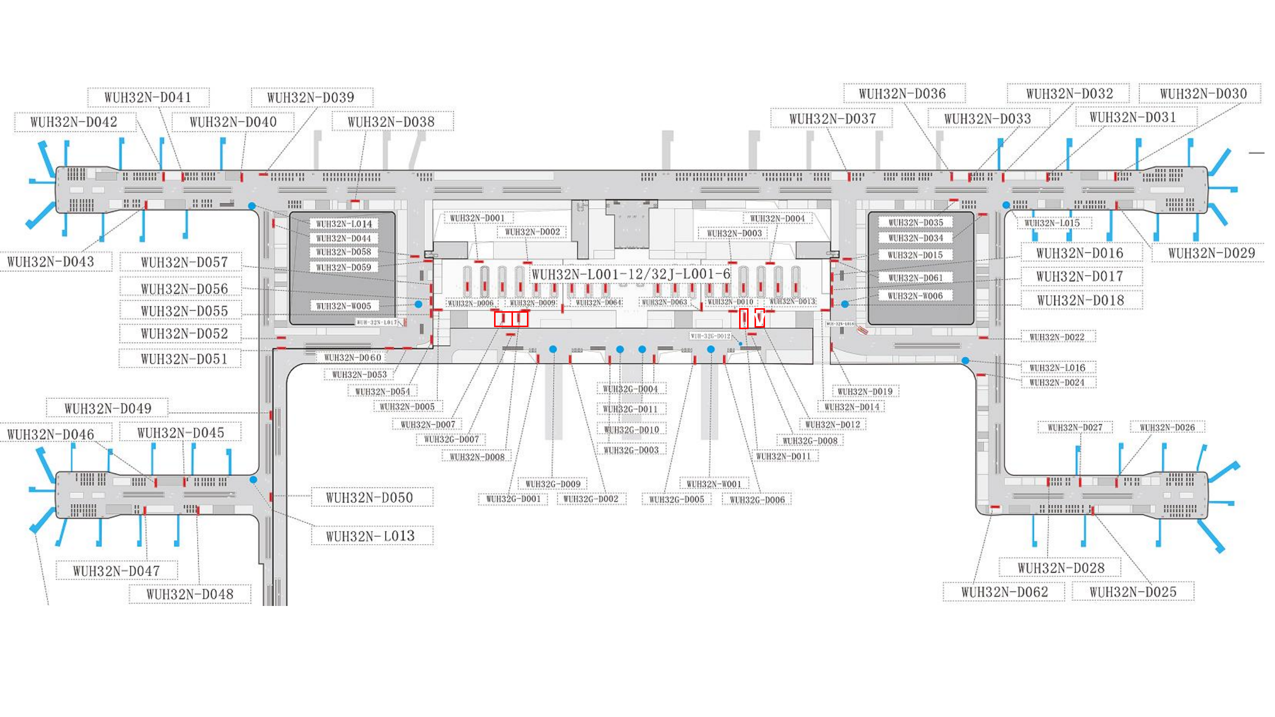 武汉天河机场广告广告-T3国内到达行李厅墙面灯箱3位置图