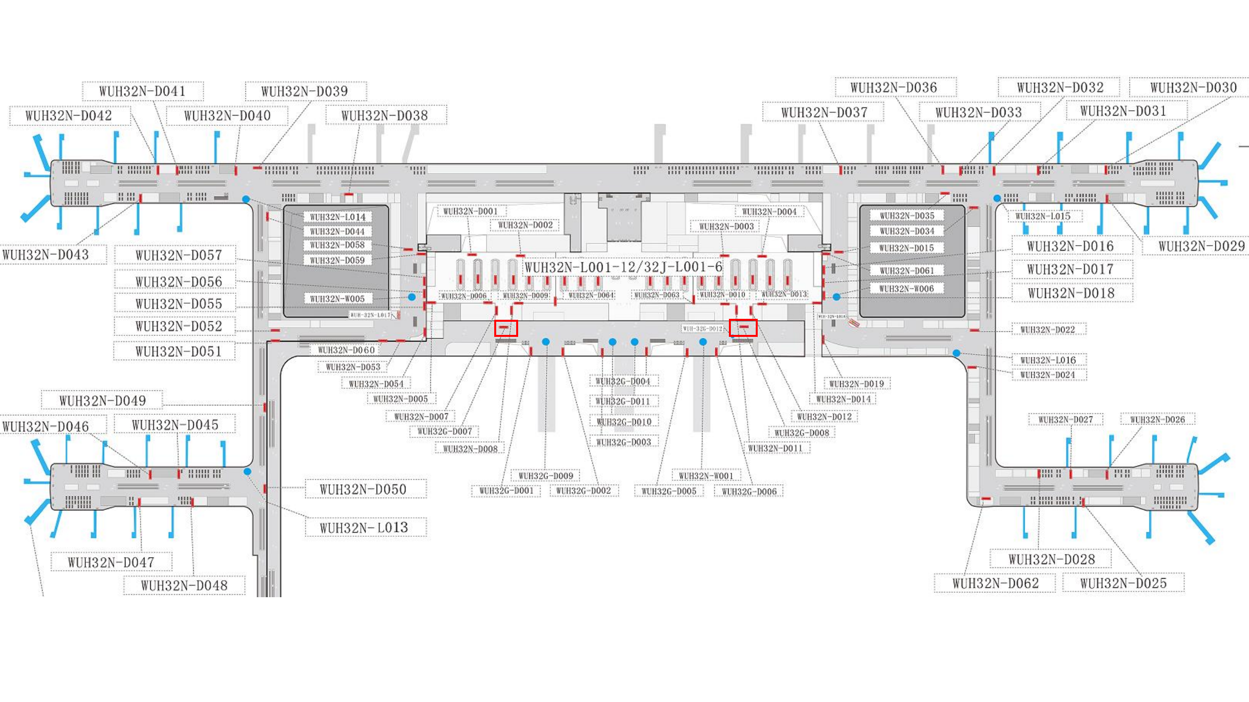 武汉天河机场广告广告-T3国内到达行李厅出口灯箱位置图