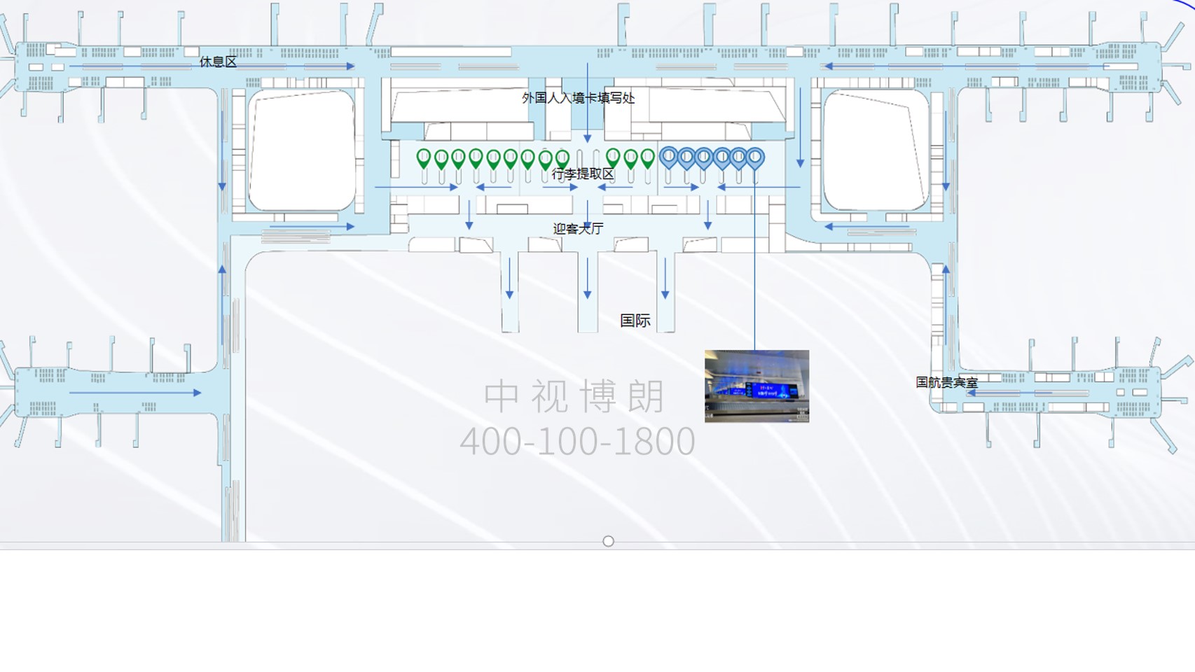 武汉天河机场广告广告-T3国内到达行李厅转盘LED套装位置图