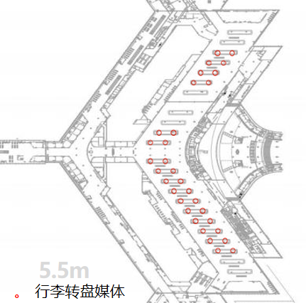 乌鲁木齐地窝堡国际机场广告-T4到达区2L行李提取转盘LED屏位置图