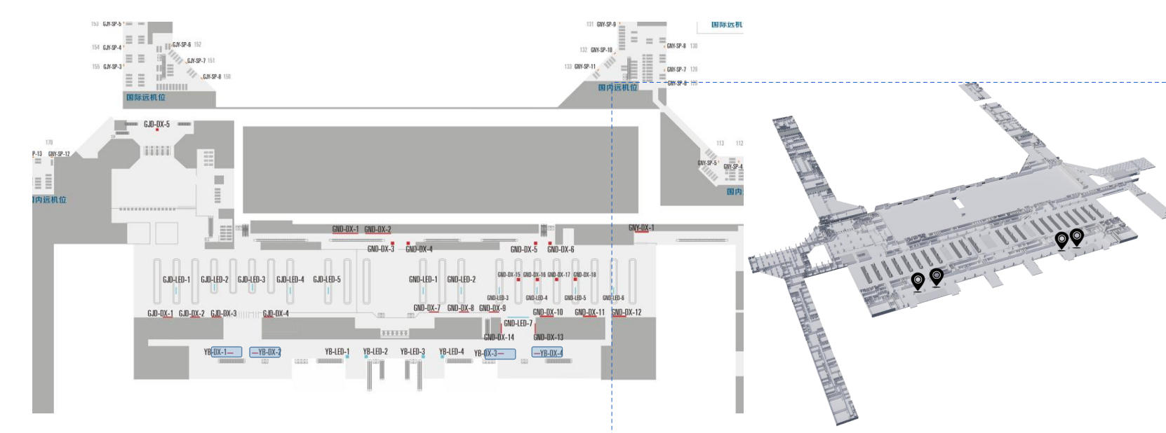 Xian Airport Advertising-T5-F1 Domestic and International Arrival Welcome Hall Floor Light Box SetBitmap