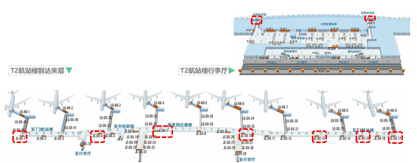 西安机场广告-T2国内到达行李厅灯箱套装1点位图