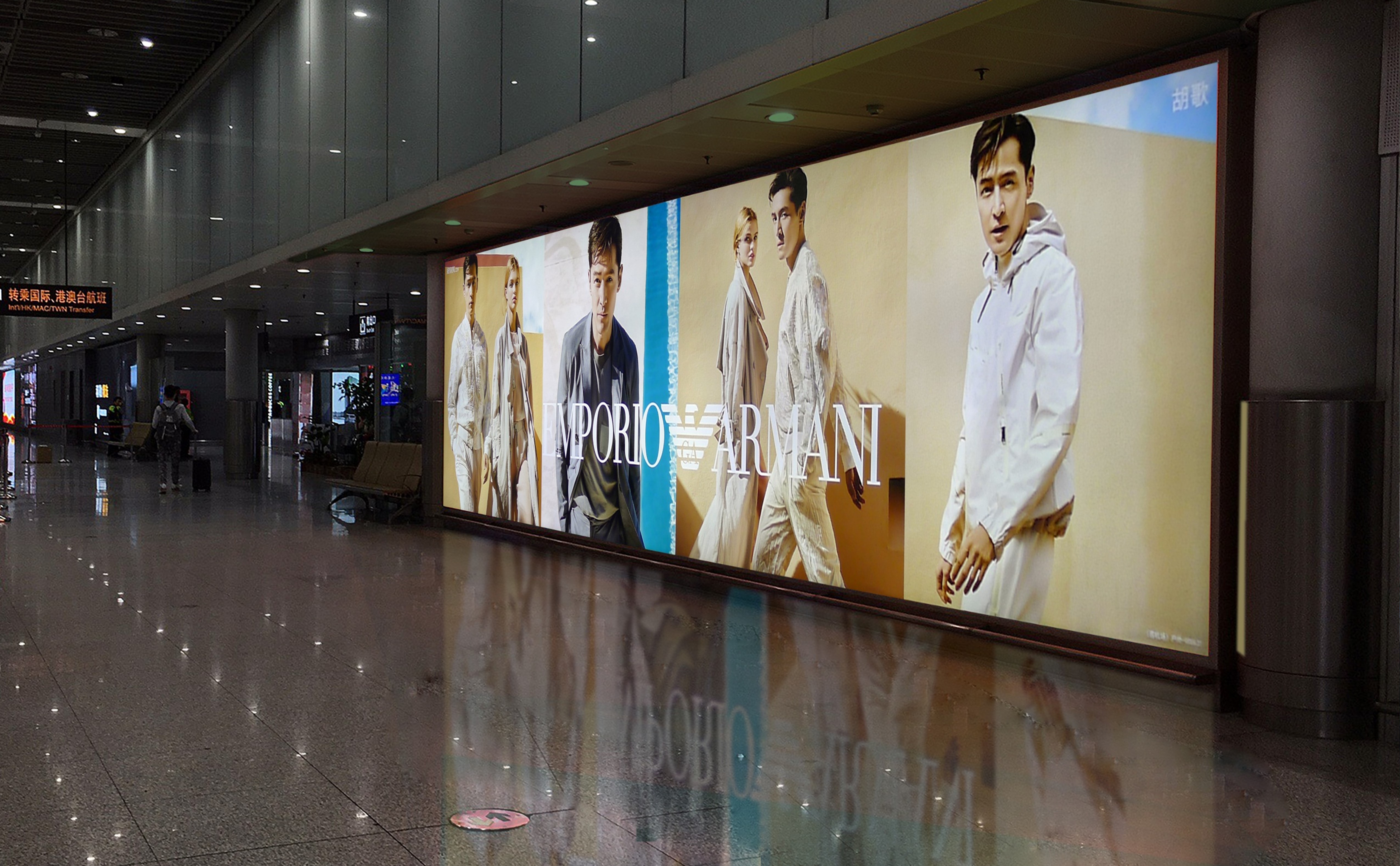 西安机场行李广告，西安机场墙面广告