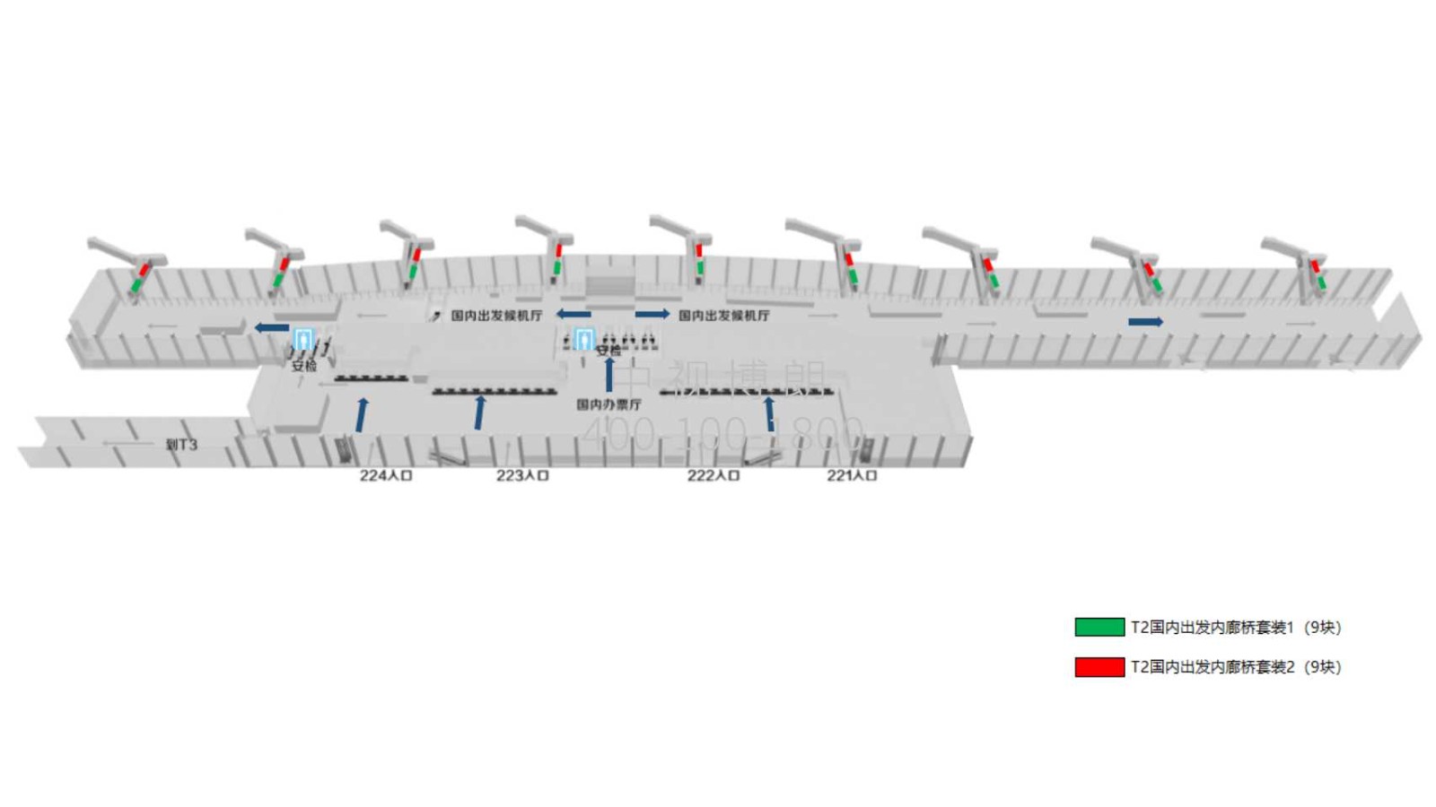 西安机场灯箱广告，西安机场内廊桥广告