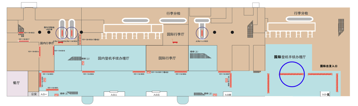 延吉机场广告-国际出发厅入口灯箱2点位图