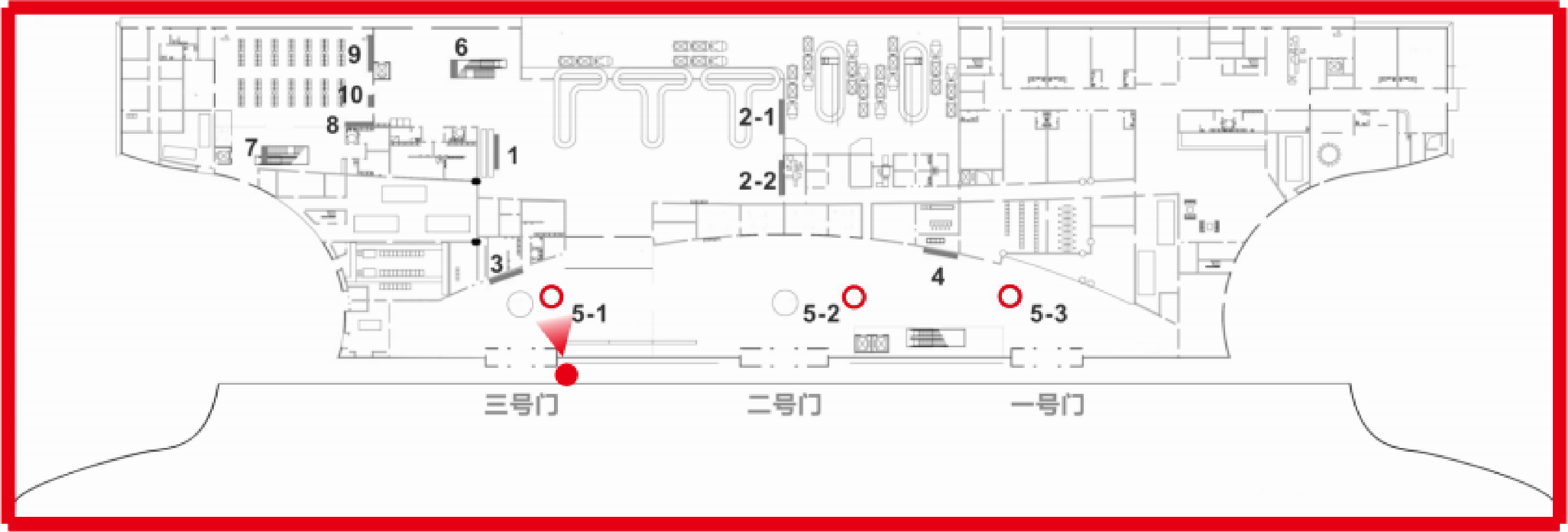 宜宾五粮液机场-出发到达大厅包柱灯箱点位图