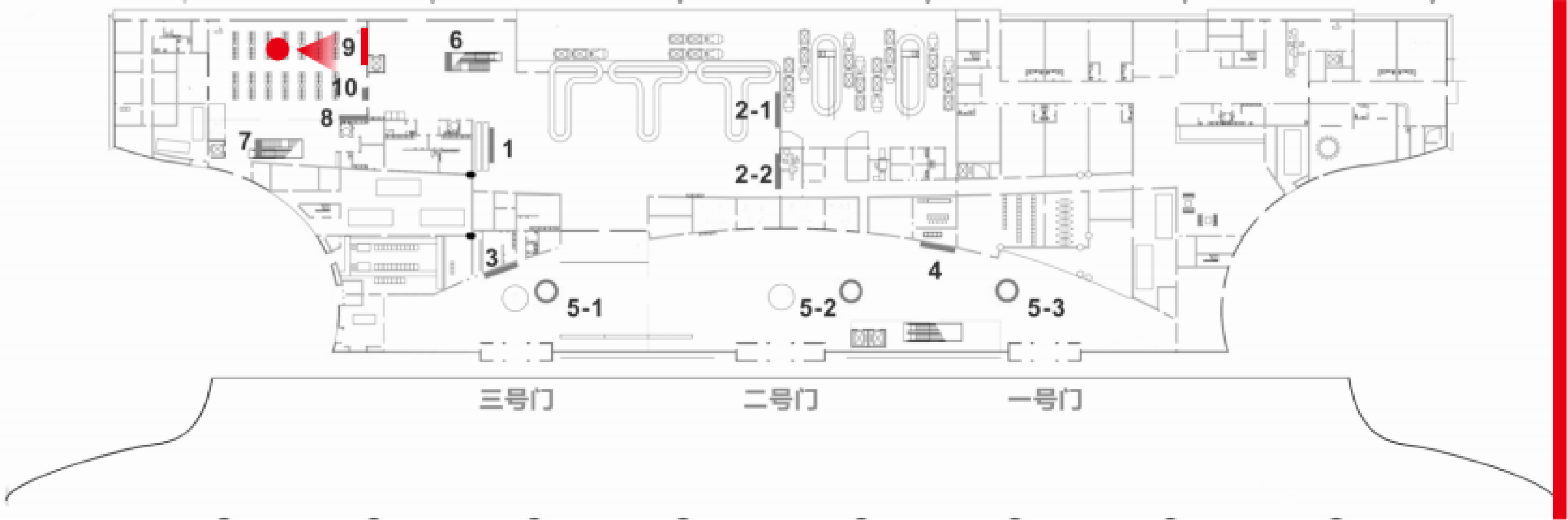 宜宾五粮液机场-远机位候机厅至到达厅隔断灯箱2点位图