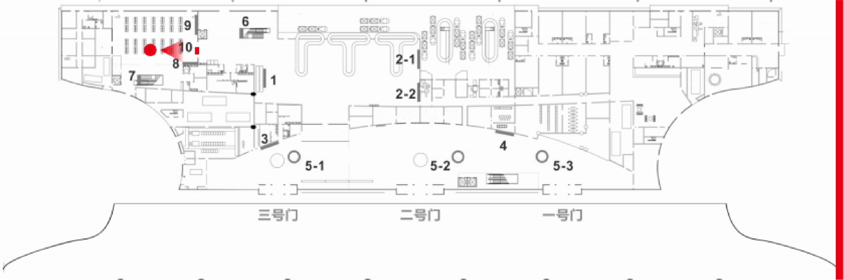 宜宾五粮液机场-远机位候机厅至到达厅隔断灯箱3点位图