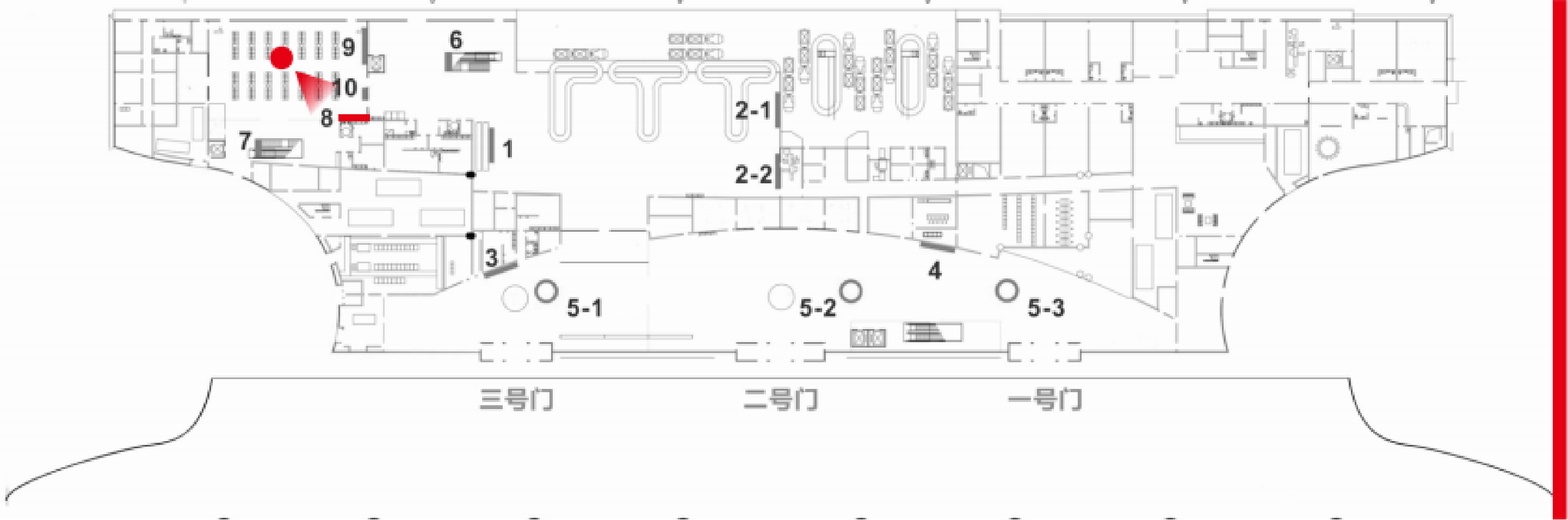宜宾五粮液机场-远机位候机厅至到达厅隔断灯箱1点位图
