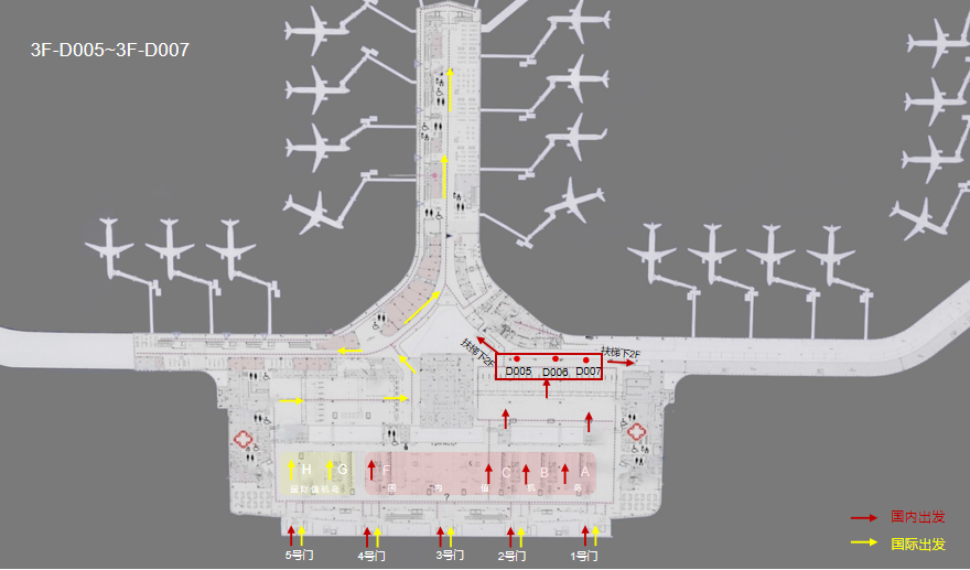 烟台机场广告-国内出发安检出口包柱灯箱点位图