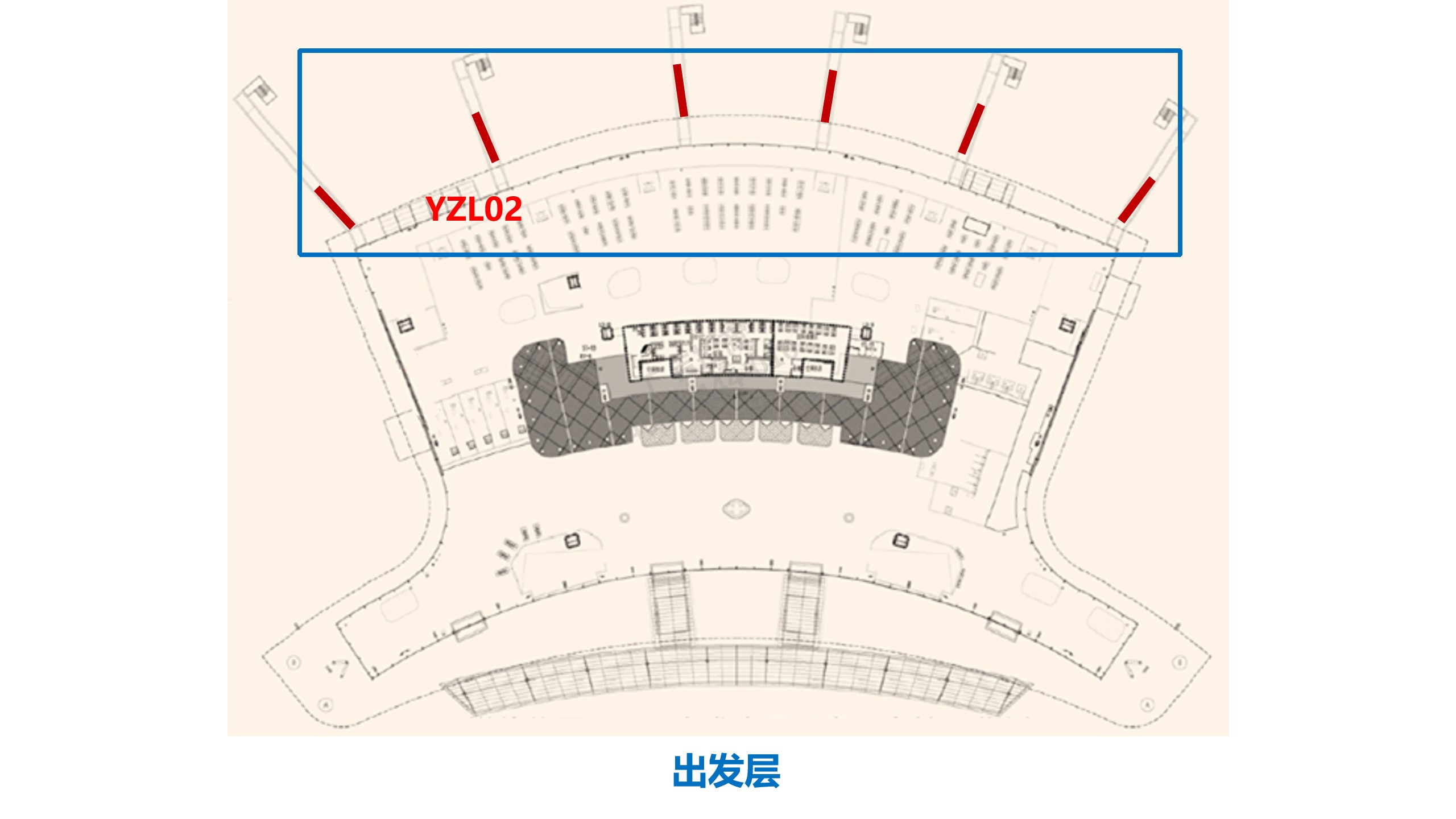 扬州机场广告广告-内廊桥灯箱套装位置图