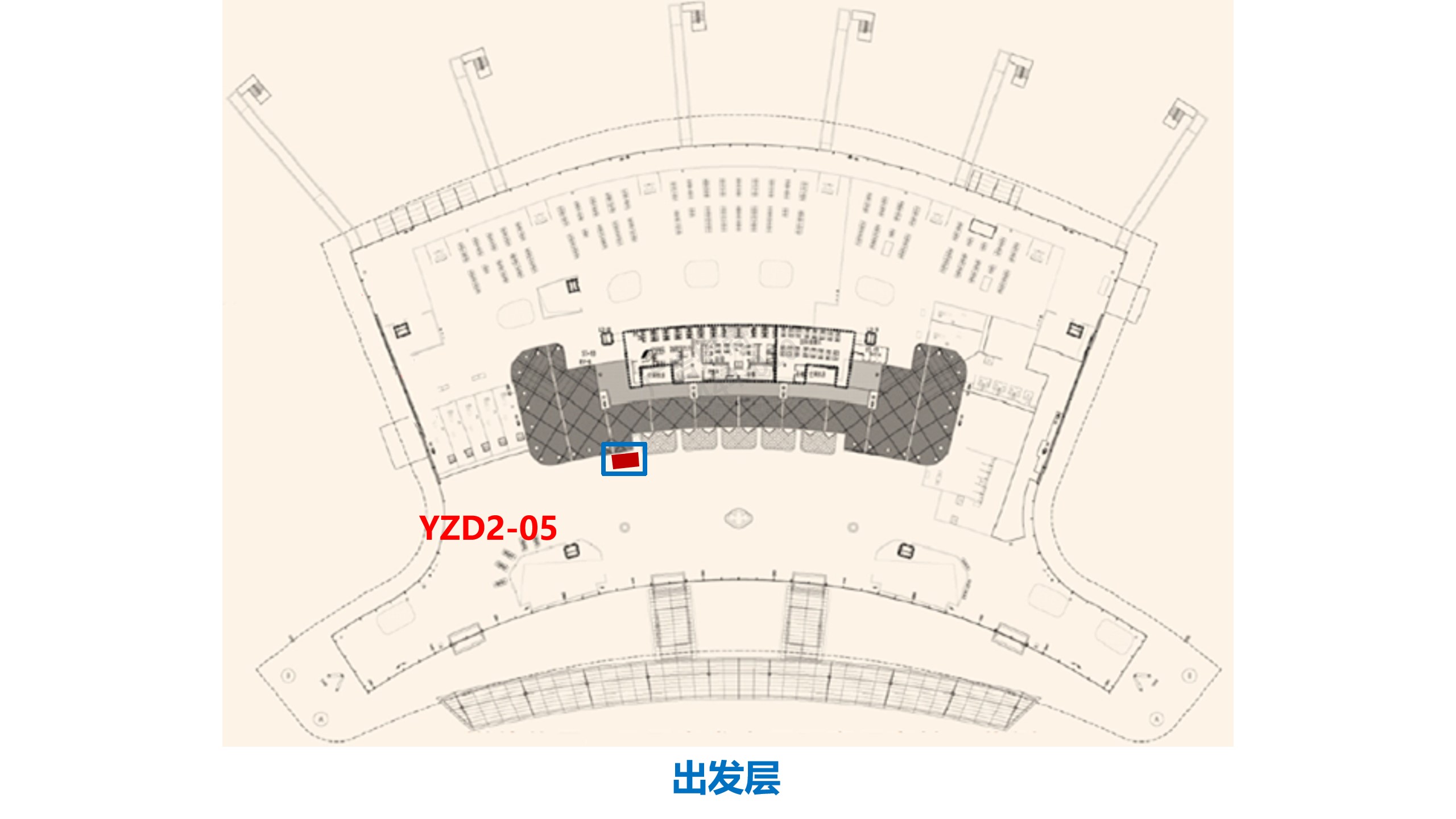 扬州机场广告广告-出发值机区灯箱2位置图