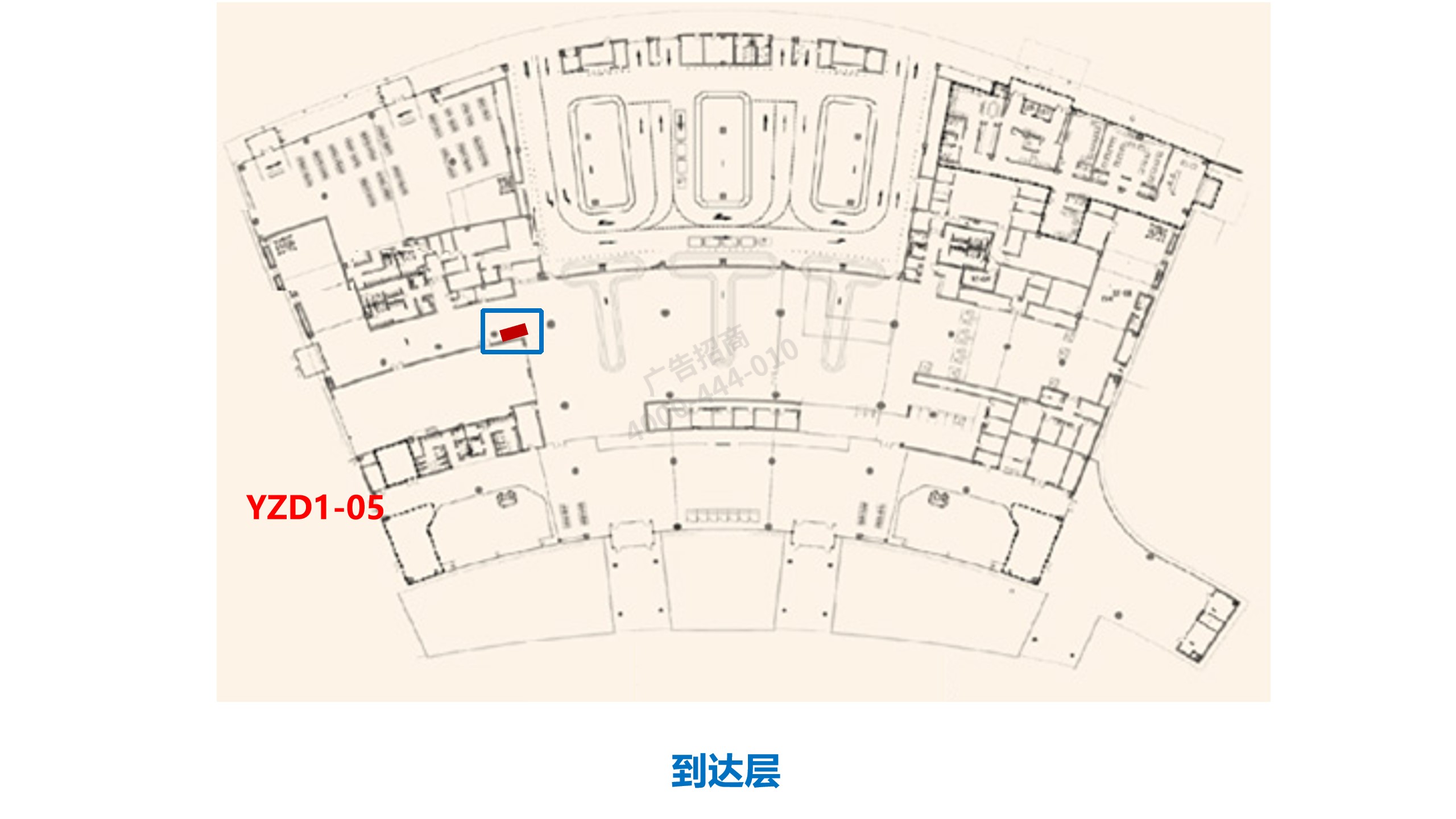 扬州机场广告广告-到达通廊灯箱2位置图