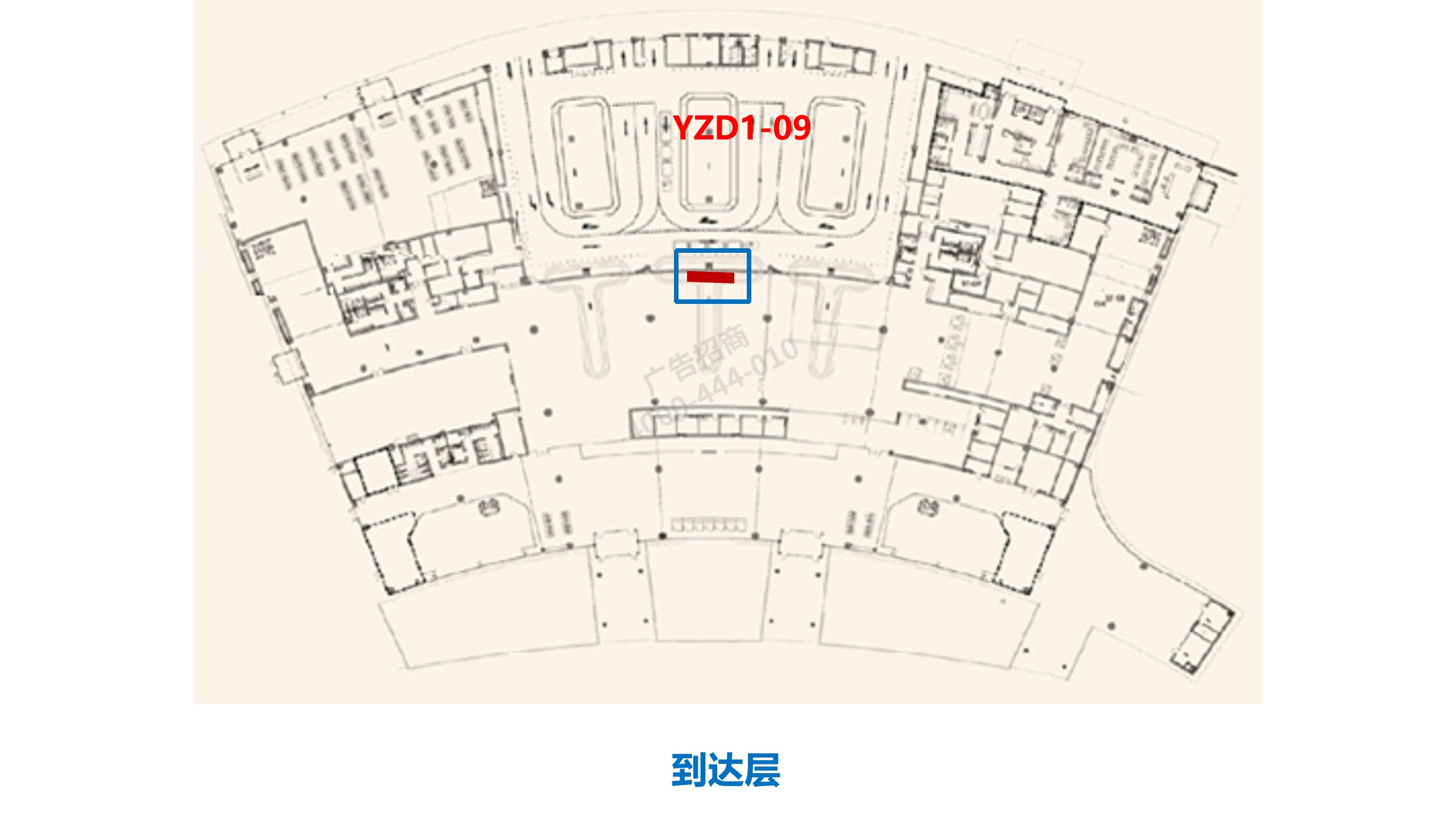 扬州机场广告广告-到达行李厅提取处灯箱2位置图