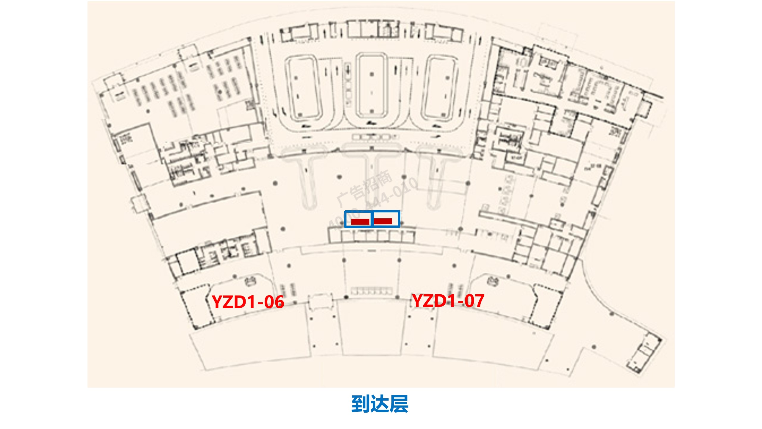 扬州机场广告广告-到达行李厅灯箱位置图