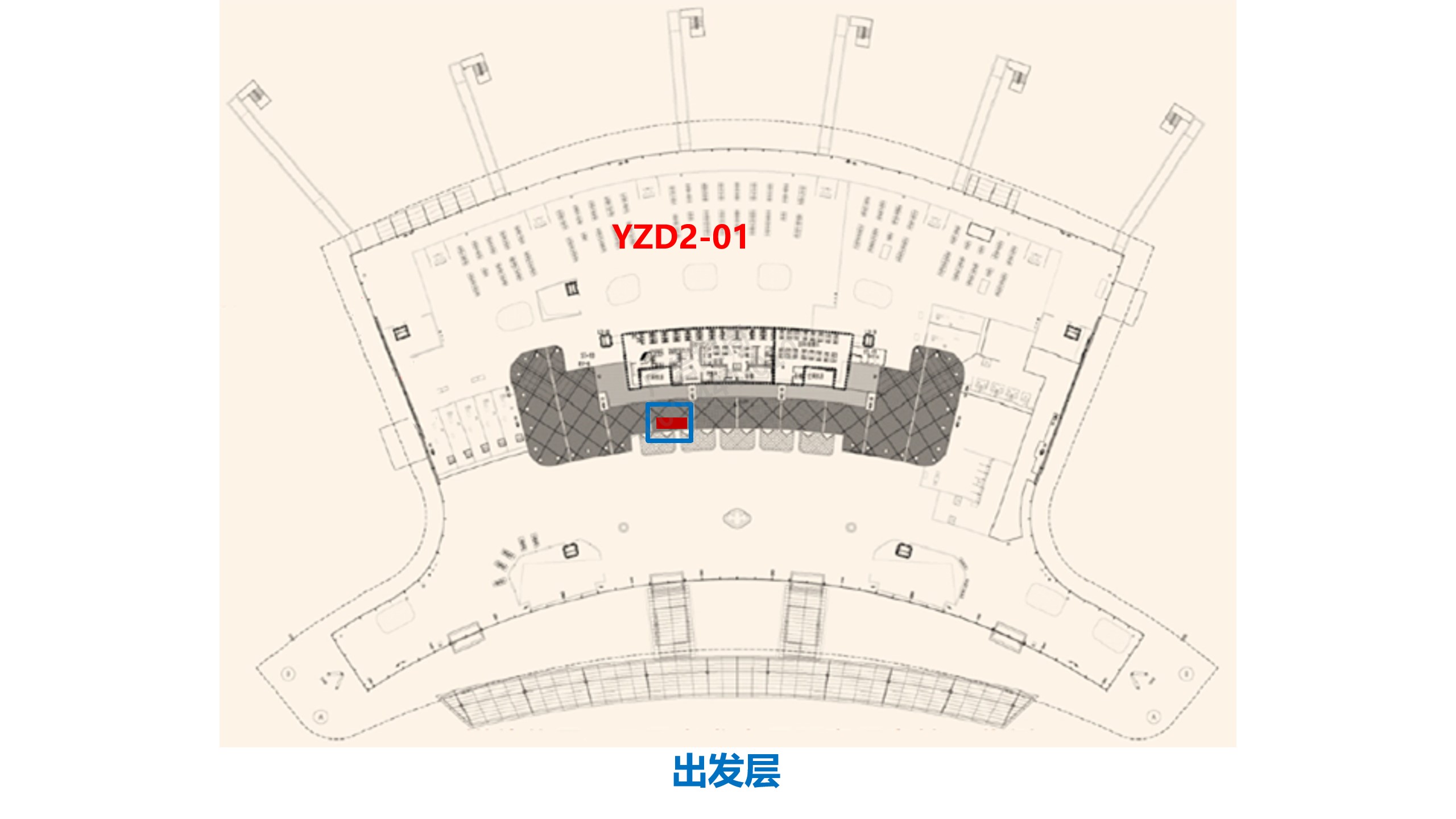 扬州机场广告广告-出发值机区灯箱3位置图