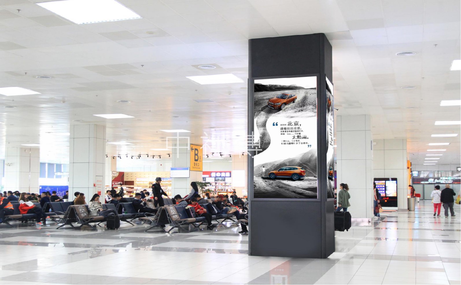 珠海机场广告-安检口包柱灯箱套装